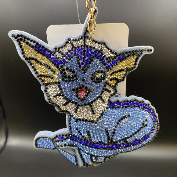 Pokémon Center Vaporeon Rhinestone Keychain Charm Bejeweled NWT - Picture 6 of 8